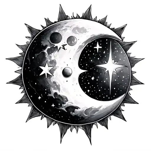 The Sun And Stars Moon