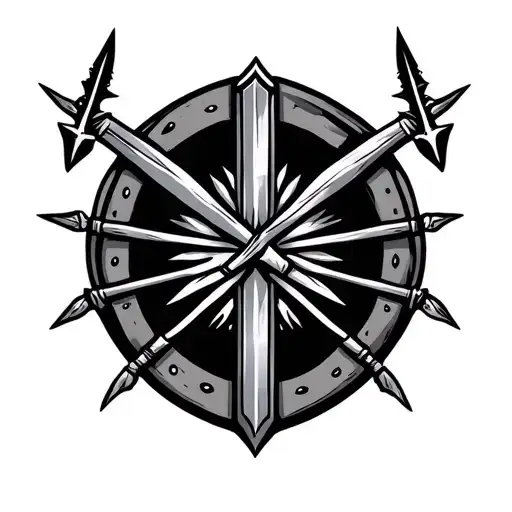 African Spear And Shield