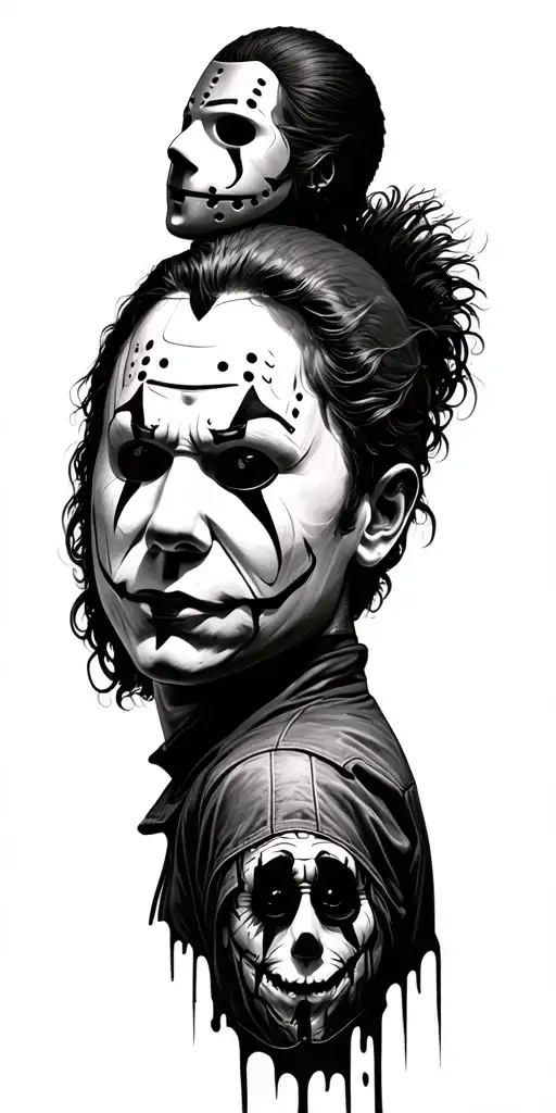 Michael Myers Leather Face Jason Voorhees Freddy Kruegerpennywise Art The Clown Jigsaw