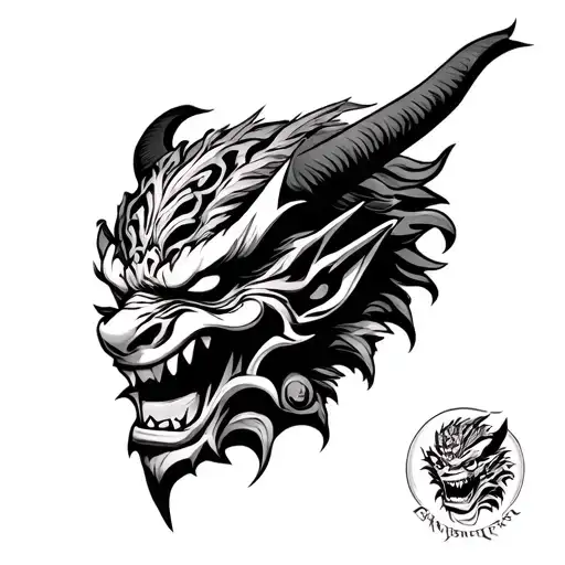 Demon Oni Mask Cut