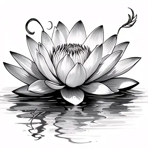 Water Lily With Tendrils