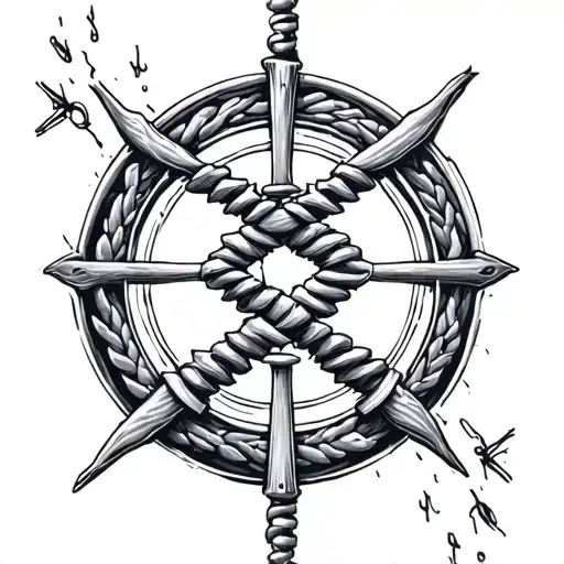 Human Dna With Vegvisir Symbol