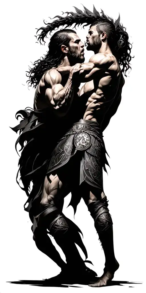 Warriors Fighting Each Other