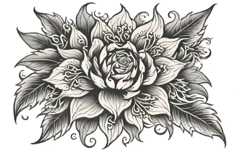 Flower And Fire Surrounded