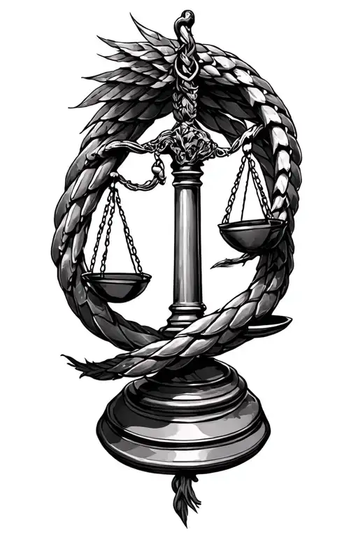 Scales Of Justice Intertwined
