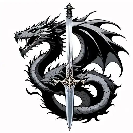 Sword Defeating Dragon