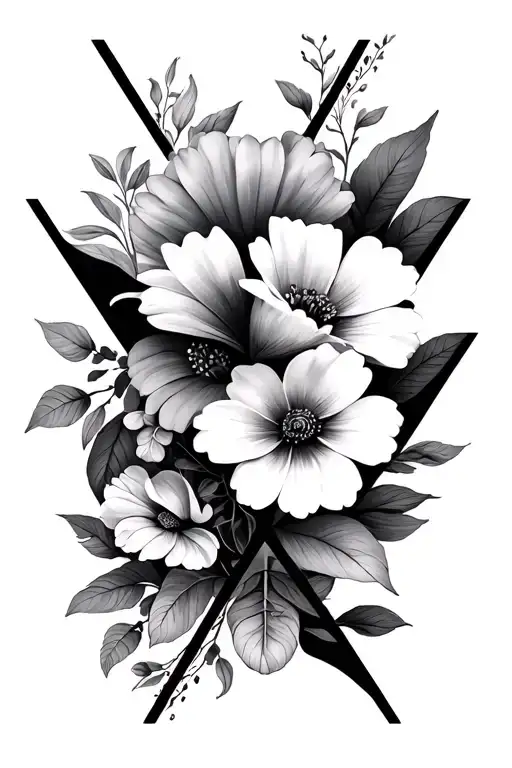 Triangles With Different Flowers