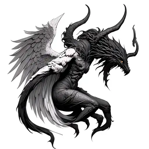 Gemini Zodiac Demon Half Angel