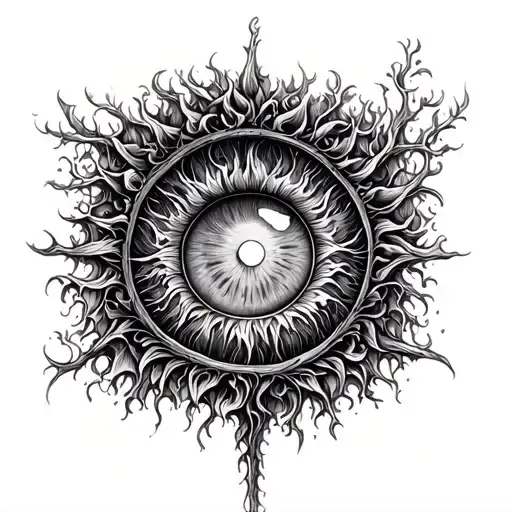 Sun Eye Inside Big Tree