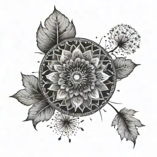 Dandelion Mandala Design Inspired
