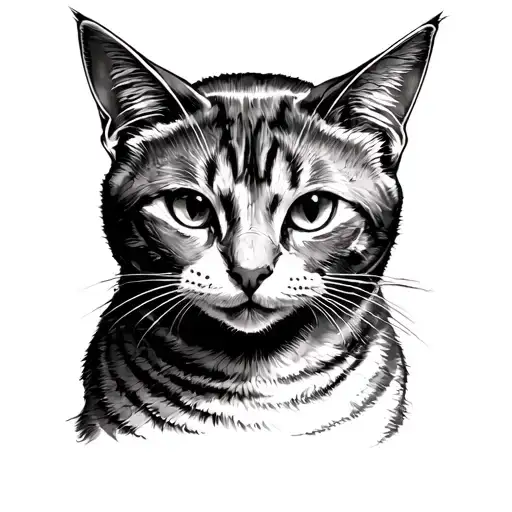Cat Tattoo Drawing Sign