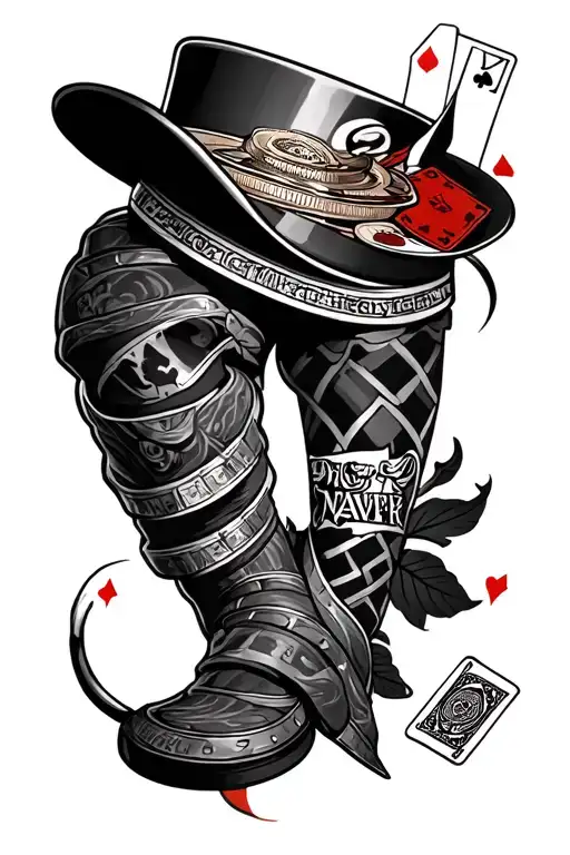 Gambling Theam Leg Sleeve