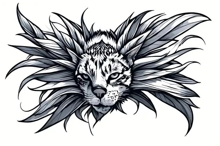 Lance Simple Line Drawing