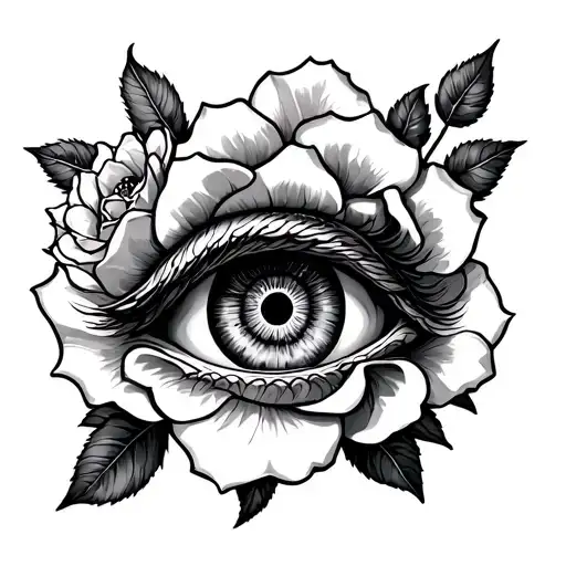 Roses Snake Eye With Flowers