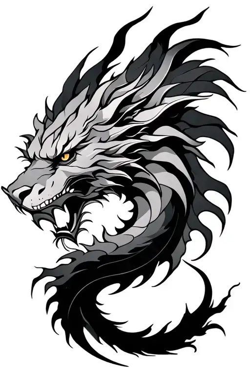 Dragon And Lion Surrounded