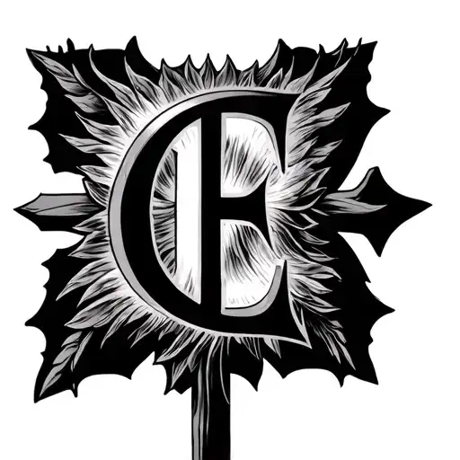 Cross With Initial E