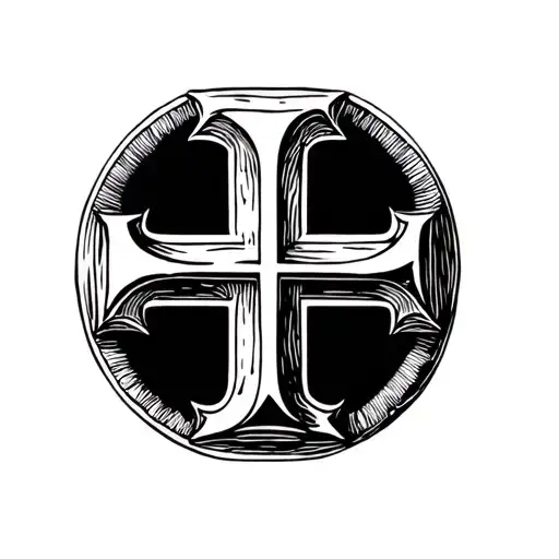 Small Catholic Cross With Initial E