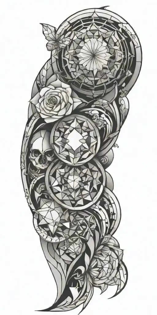 Geometric Design With More Light Gray Than Black