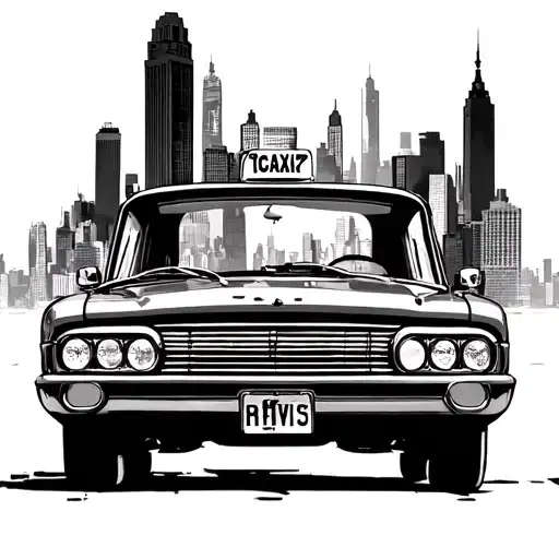 A Simple Famous Yellow Cab From The 1960S New York City