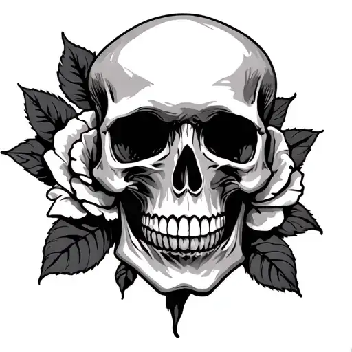 Skull And Rose