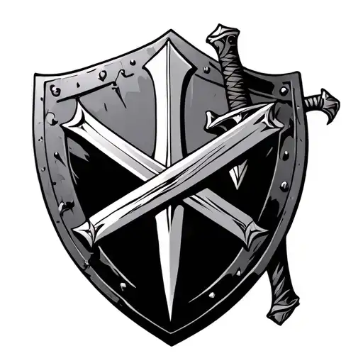 Crusader Shield And Sword