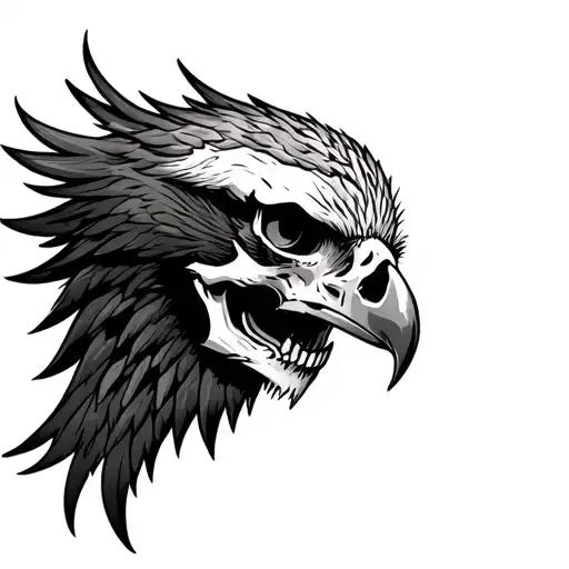 Hawk An Skull Soft Shading