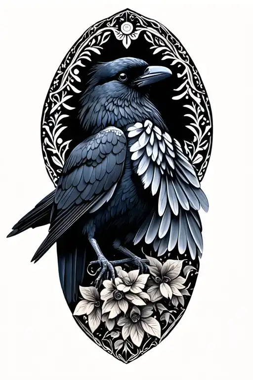 1 Black Crow Earthy Feminine Fairy Wings In Tree