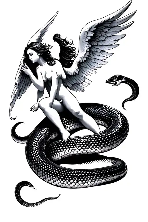Angel Riding A Snake Spiritual Journey