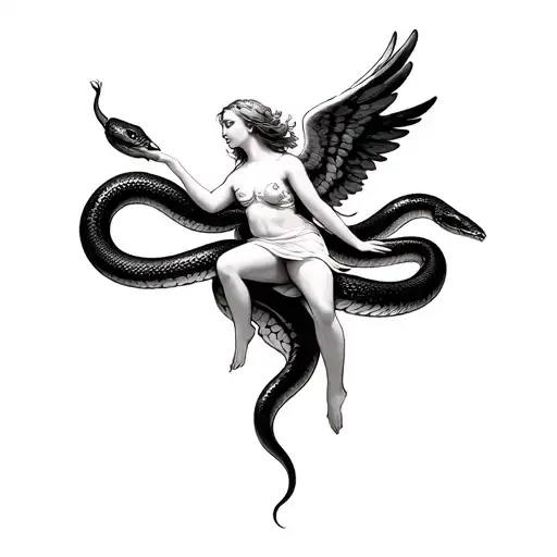 Angel Riding A Snake Spiritual Journey