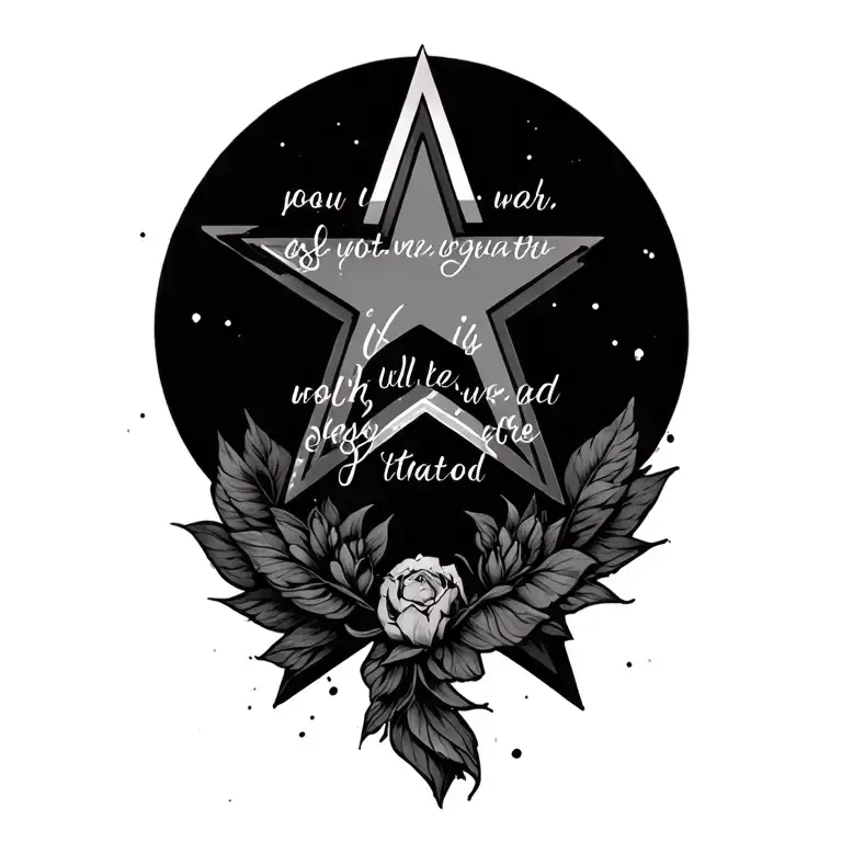 Star With Quote In The Middle