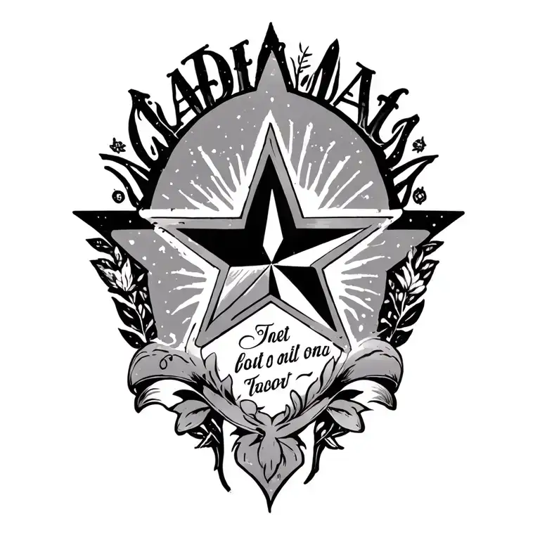 Star With Quote In The Middle Surrounded