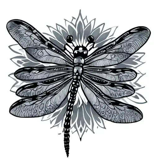 Dragonfly With Mandala