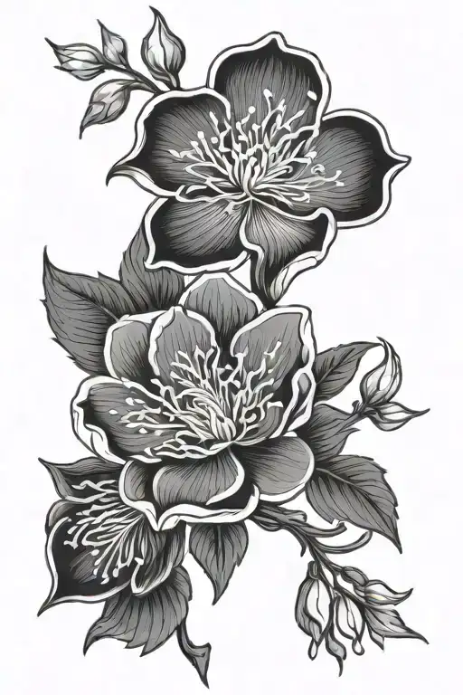 Black Background With Light Flowers