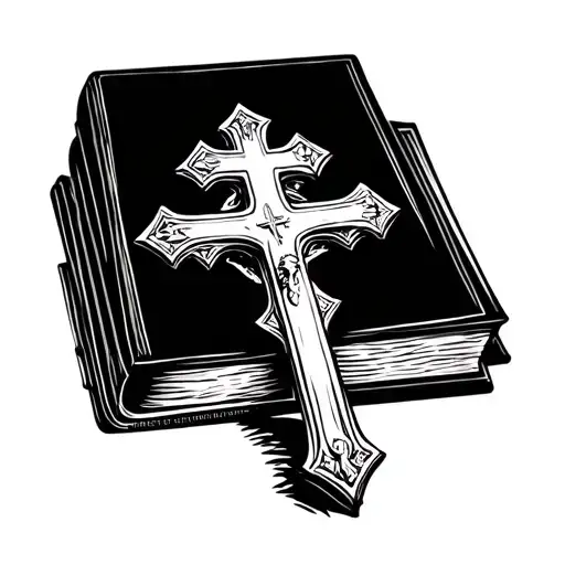Catholic Cross And Bible
