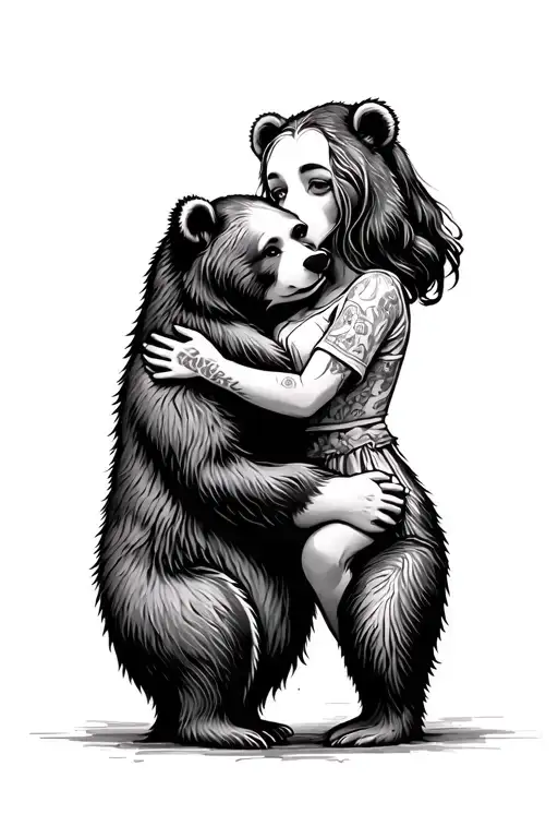 Bear Hugging Girl