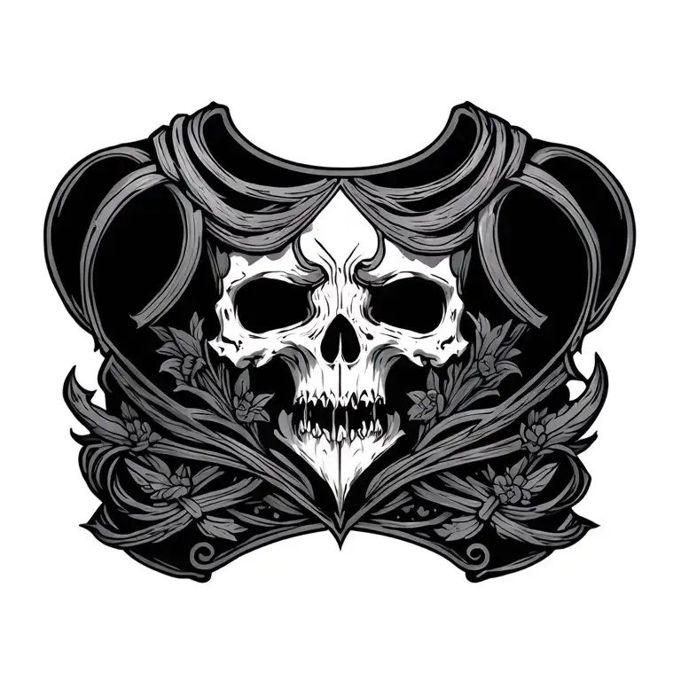 Gothic Chest Tattoo Design