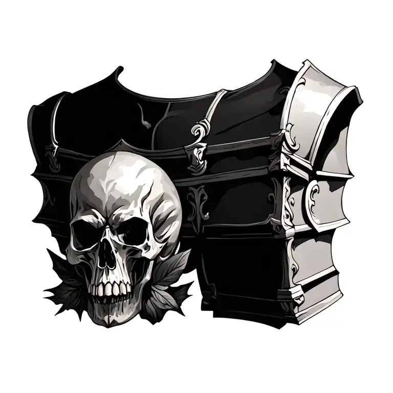 Gothic Chest Tattoo Design High Detail Male