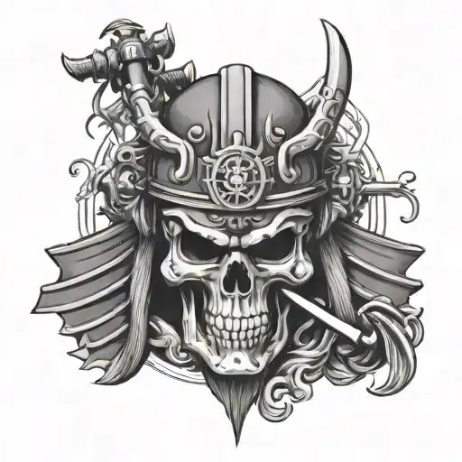 Skull And Samurai Mask