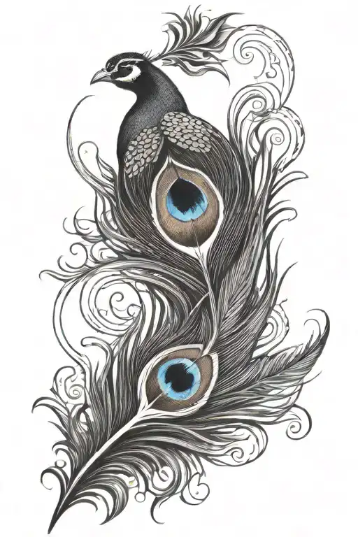 Peacock Feather Intertwined