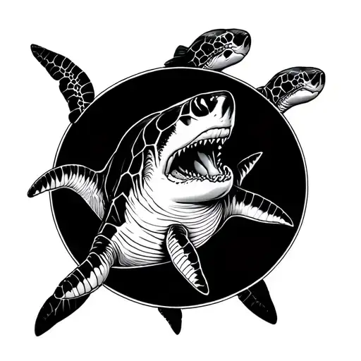 Shark And Turtle Line