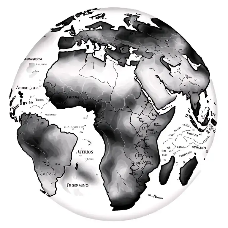 Africa Continent Map Showing All Continent