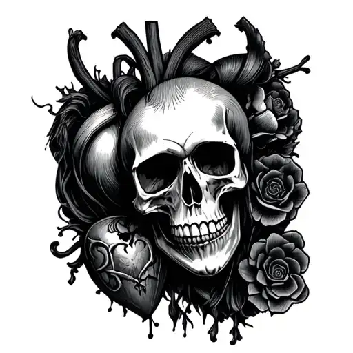 Dead Moms Club Heart And Skull