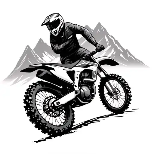 Mountain With Dirt Bikes