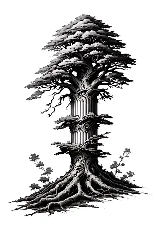 Column Turning Into Tree