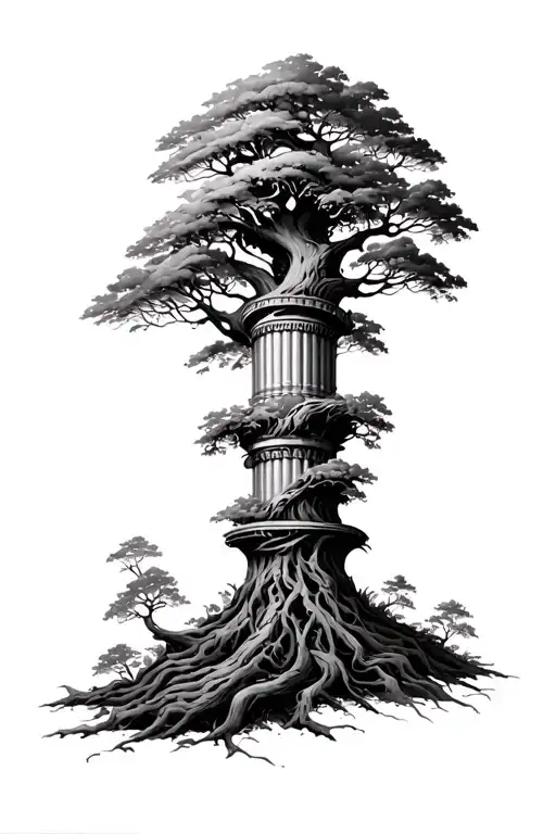 Column Turning Into Tree