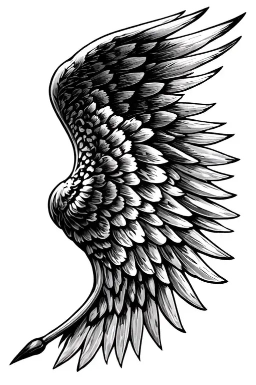 I Want A Wing Only Tattoo For The Ankle To Celebrate My First Marathon It Should Be Abstract Realism
