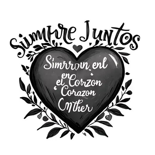 Written Siempre Juntos En El Corazon Nuanced With Written Under Mother