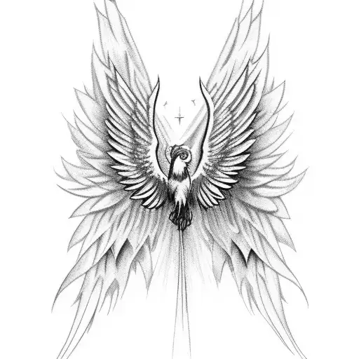 Phoenix With Crystal Wings