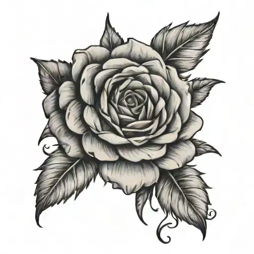 Rose Honeysuckle And Aster Flower