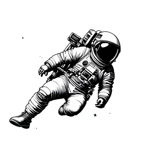 Astronaut Floating In Space